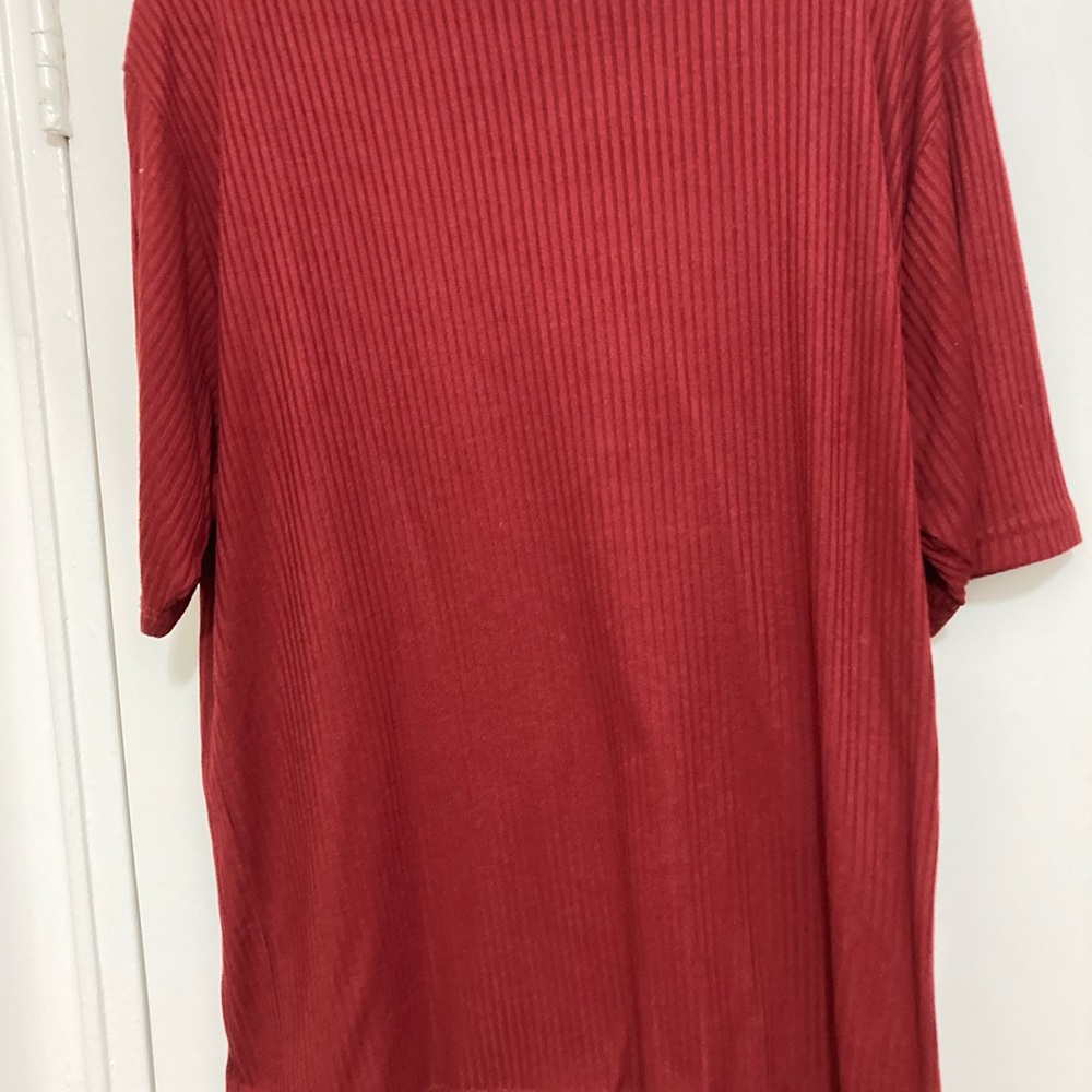AXCESS Men's Burgundy Short Sleeve Solid T Shirt Size XXL